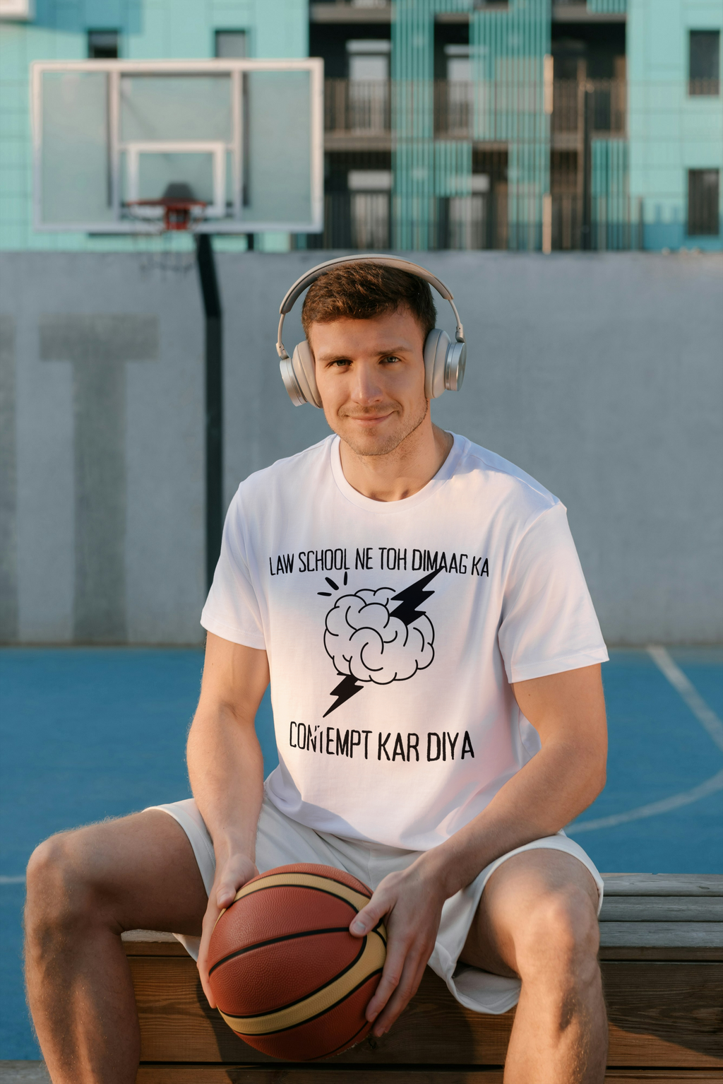 Dimaag Ka Contempt – Oversized Hinglish Law School Tee