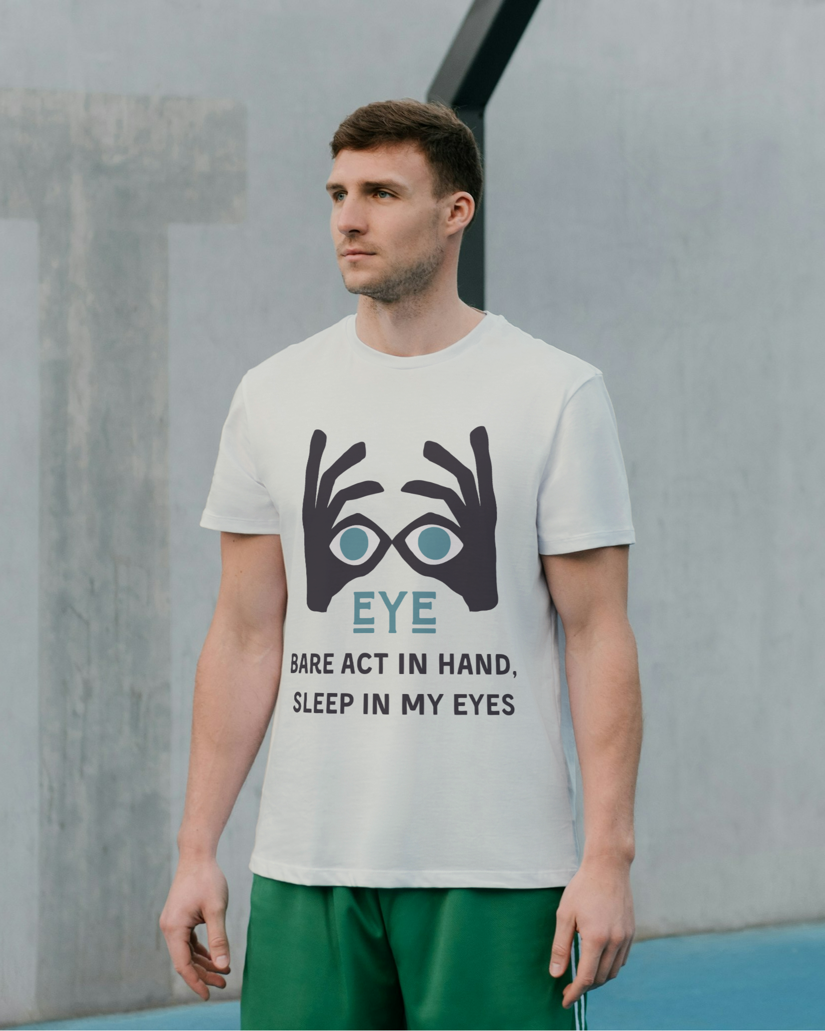 EYE Bare Act in Hand – Oversized Law Student Struggle Tee