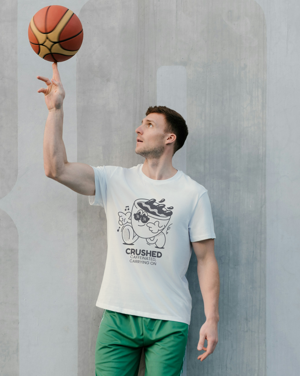 "Crushed, Caffeinated, Carrying On"  oversized Tee